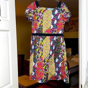 Prada Multicolor Floral Midi Dress